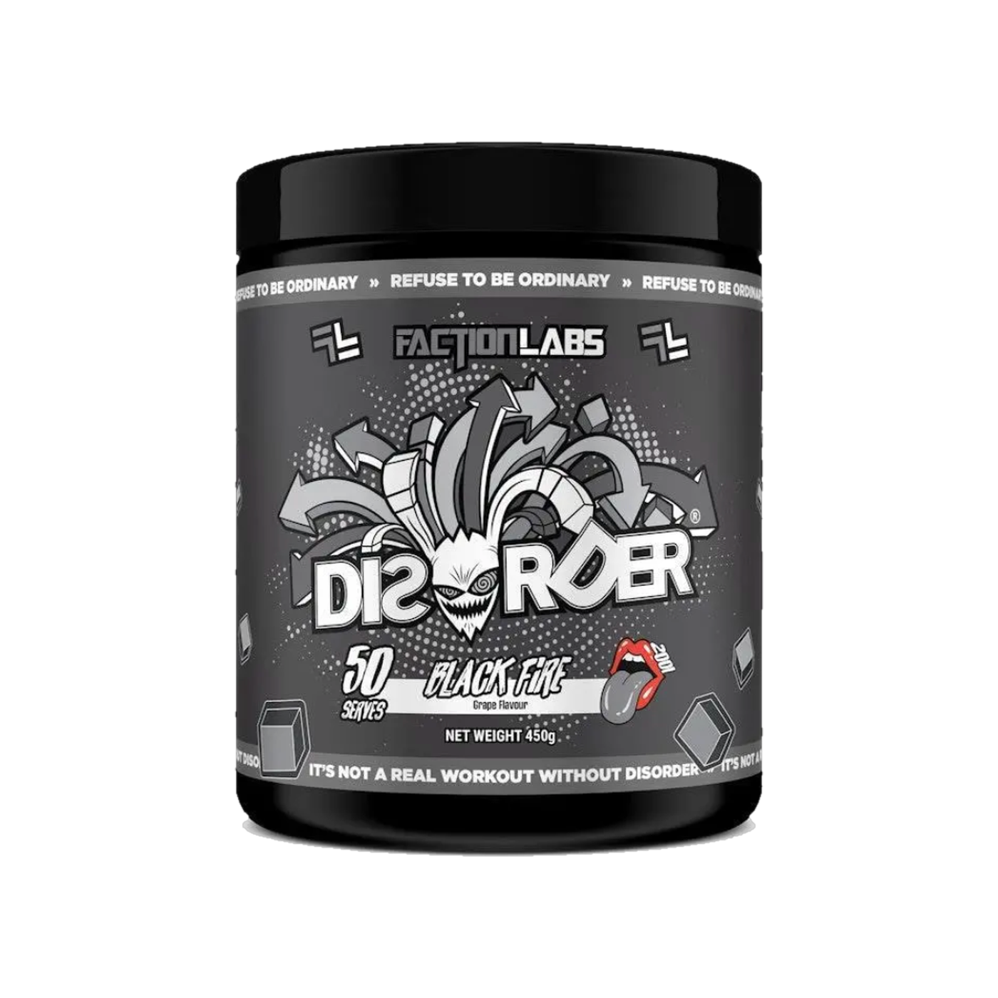Faction Labs Disorder Black Fire 50 serves