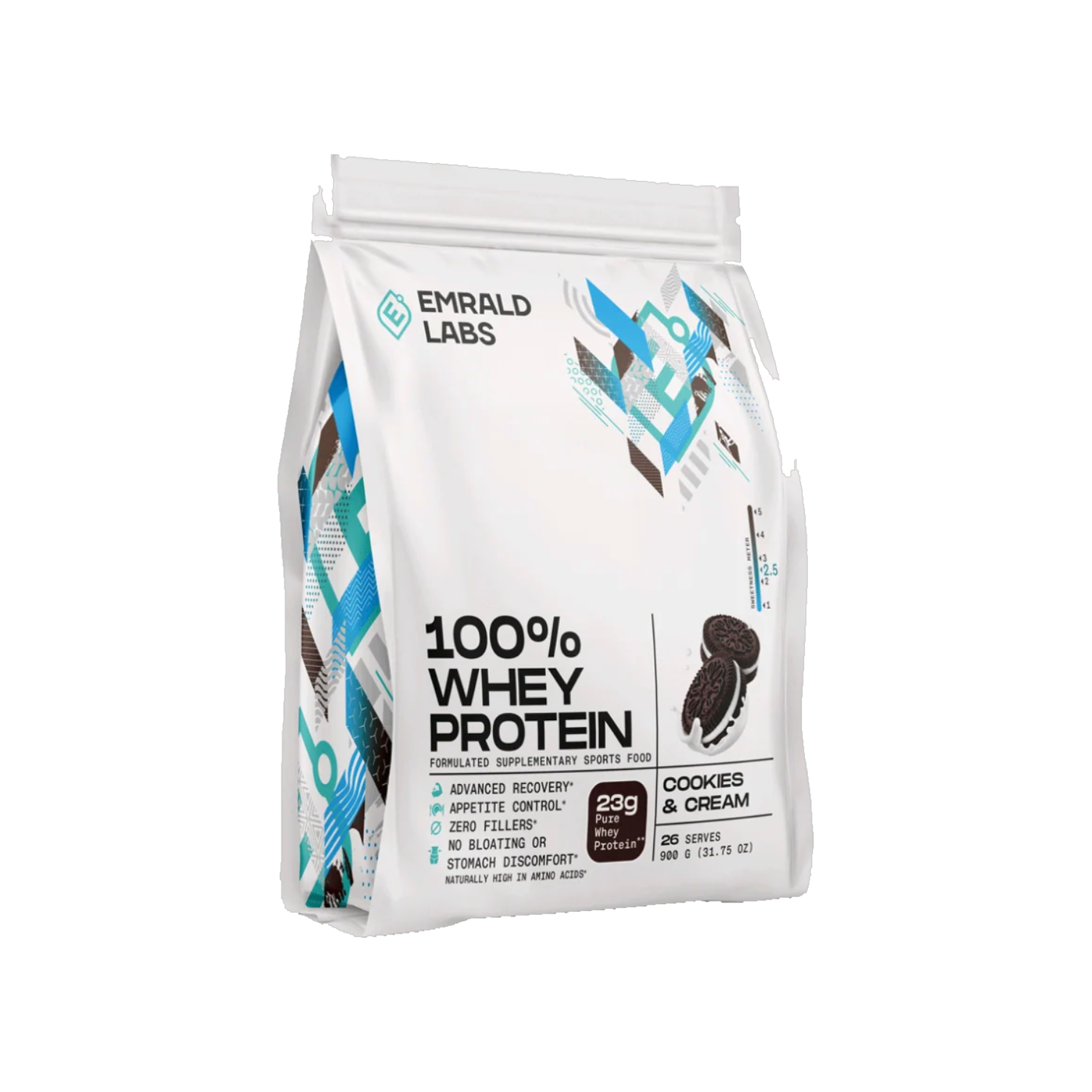 Emrald Labs 100% Whey Protein Cookies & Cream 900g